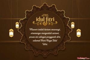 Gambar Kartu Ucapan Idul Fitri Muslim Selamat Idul Fitri