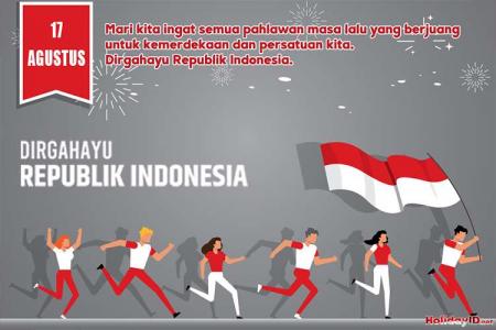 17 Agustus Kartu Ucapan Selamat Hari Kemerdekaan Indonesia