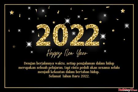 Kartu Ucapan Tahun Baru 2022 Bermakna Berkilau Terbaru