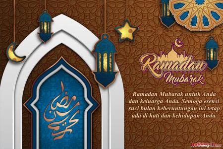 Gambar Kartu Ucapan Selamat Ramadhan Mubarak 2022