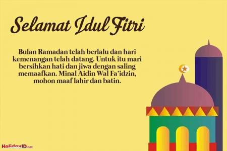 Gambar Kartu Ucapan Idul Fitri Muslim Selamat Idul Fitri