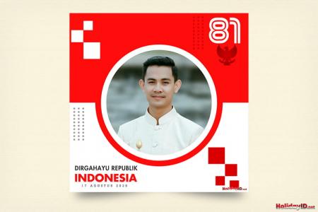Bingkai Foto Ucapan Hari Kemerdekaan Indonesia ke-81 Profesional