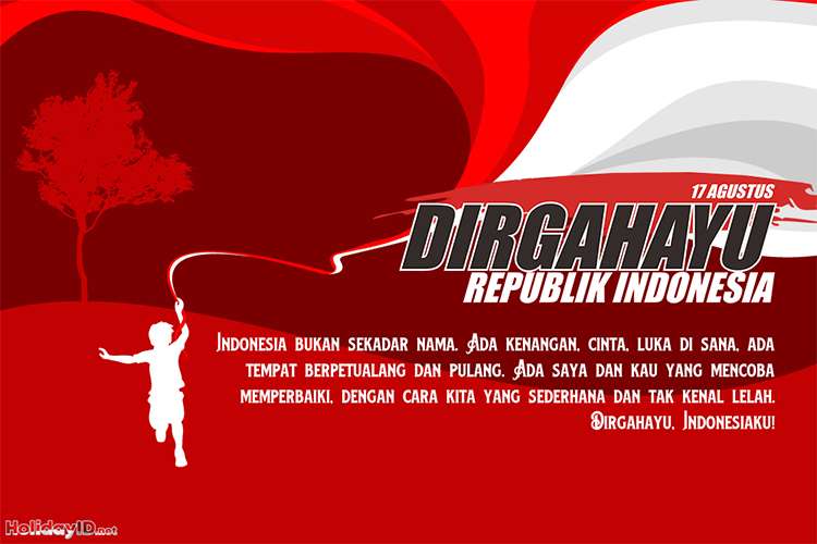 Kartu Dirgahayu Kemerdekaan Indonesia 17 Agustus