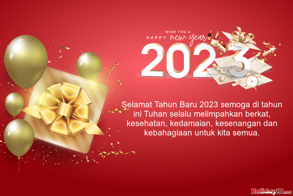 Selamat Tahun Baru 2023 Kartu Unduh Gratis C021b 
